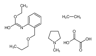 ethane,ethyl N-[2-(propoxymethyl)phenyl]carbamate,2-hydroxy-2-oxoacetate,1-methylpyrrolidin-1-ium 80293-72-7