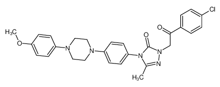 2-[2-(4-chlorophenyl)-2-oxoethyl]-2,4-dihydro-4-[4-[4-(4-methoxyphenyl)-1-piperazinyl]phenyl]-5-methyl-3H-1,2,4-triazol-3-one 148119-86-2