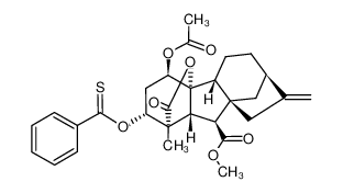 81827-11-4 ent-1α-acetoxy-10-hydroxy-3β-thiobenzoyloxy-20-norgiberell-16-ene-7,19-dioic acid 7-methyl ester 19,10-lactone