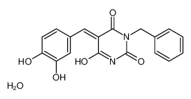 (5E)-1-benzyl-5-[(3,4-dihydroxyphenyl)methylidene]-1,3-diazinane-2,4,6-trione,hydrate 5310-93-0