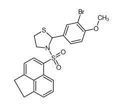 2-(3-Bromo-4-methoxyphenyl)-3-(1,2-dihydro-5-acenaphthylenylsulfo nyl)-1,3-thiazolidine