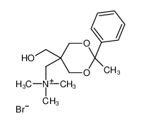 [5-(hydroxymethyl)-2-methyl-2-phenyl-1,3-dioxan-5-yl]methyl-trimethylazanium,bromide 1031-38-5