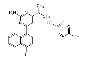 (Z)-but-2-enedioic acid,4-(4-fluoronaphthalen-1-yl)-6-propan-2-ylpyrimidin-2-amine 199864-88-5