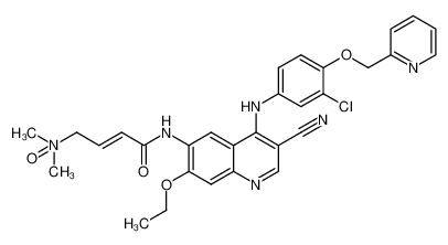 (E)-4-((4-((3-chloro-4-(pyridin-2-ylmethoxy)phenyl)amino)-3-cyano-7-ethoxyquinolin-6-yl)amino)-N,N-dimethyl-4-oxobut-2-en-1-amine oxide