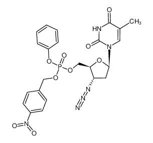 879688-49-0 spectrum, Phosphoric acid (2S,3S,5R)-3-azido-5-(5-methyl-2,4-dioxo-3,4-dihydro-2H-pyrimidin-1-yl)-tetrahydro-furan-2-ylmethyl ester 4-nitro-benzyl ester phenyl ester