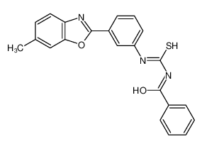 N-[[3-(6-methyl-1,3-benzoxazol-2-yl)phenyl]carbamothioyl]benzamide