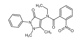 N-(1,5-dimethyl-3-oxo-2-phenylpyrazol-4-yl)-N-ethyl-2-nitrobenzamide 15054-47-4