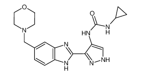 896466-04-9 1-环丙基-3-(3-(5-(吗啉甲基)-1H-苯并[d]咪唑-2-基)-1H-吡唑-4-基)脲