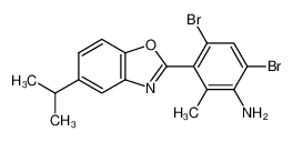 4,6-二溴-3-(5-异丙基-1,3-苯并噁唑-2-基)-2-甲基苯胺