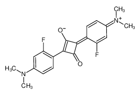 1-(4-Dimethylamino-2-fluoro-phenyl)-3-(4-dimethylimmonium-2-fluoro-cyclohexa-2,5-dien-1-ylidene)-2-oxo-cyclobuten-4-olate 94703-33-0