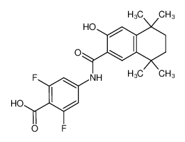 2,6-difluoro-4-[(3-hydroxy-5,5,8,8,tetramethyl-5,6,7,8-tetrahydronaphthalene-2-carbonyl)-amino]-benzoic Acid 321995-62-4