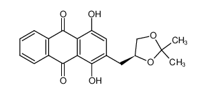 111301-39-4 (-)-(S)[(dimethyl-2,2 dioxolanne-1,3 yl-4) methyl]-2 dihydroxy-1,4 anthraquinone-9,10