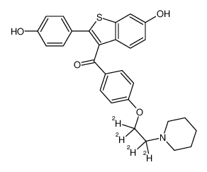 [6-hydroxy-2-(4-hydroxyphenyl)-1-benzothiophen-3-yl]-[4-(1,1,2,2-tetradeuterio-2-piperidin-1-ylethoxy)phenyl]methanone 1185076-44-1