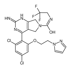 2-Amino-4-{2,4-dichloro-6-[2-(1H-pyrazol-1-yl)ethoxy]phenyl}-N-(2 ,2,2-trifluoroethyl)-5,7-dihydro-6H-pyrrolo[3,4-d]pyrimidine-6-ca rboxamide 1046859-34-0