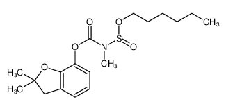 hexyl [(2,2-dimethyl-3H-1-benzofuran-7-yl)oxycarbonylamino]methanesulfinate 77248-43-2