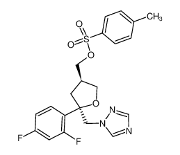 (2R-trans)-2-(2,4-difluorophenyl)-4-[[(4-methylphenyl)sulfonyloxy]methyl]-2-[(1H-1,2,4-triazol-1-yl)methyl]tetrahydrofuran 159811-30-0