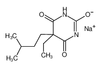 sodium,5-ethyl-5-(3-methylbutyl)-4,6-dioxo-1H-pyrimidin-2-olate 64-43-7