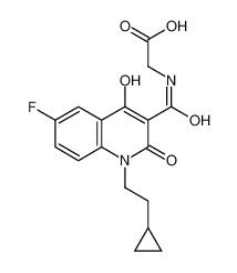 2-[[1-(2-cyclopropylethyl)-6-fluoro-4-hydroxy-2-oxoquinoline-3-carbonyl]amino]acetic acid 931399-19-8