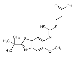 3-[(2-tert-butyl-5-methoxy-1,3-benzothiazol-6-yl)carbamothioylsulfanyl]propanoic acid