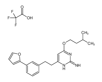 4-{2-[3-(2-Furyl)phenyl]ethyl}-6-(3-methylbutoxy)-2-pyrimidinamin e trifluoroacetate (1:1)