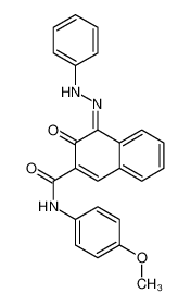 (4Z)-N-(4-methoxyphenyl)-3-oxo-4-(phenylhydrazinylidene)naphthalene-2-carboxamide 17947-32-9