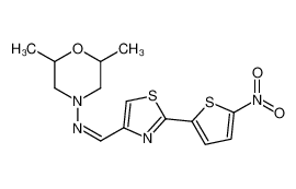 N-(2,6-dimethylmorpholin-4-yl)-1-[2-(5-nitrothiophen-2-yl)-1,3-thiazol-4-yl]methanimine 31898-45-0