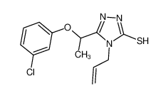 3-[1-(3-chlorophenoxy)ethyl]-4-prop-2-enyl-1H-1,2,4-triazole-5-thione 667414-14-4