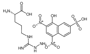 (2S)-2-amino-5-[[amino(hydrazinyl)methylidene]amino]pentanoic acid,8-hydroxy-5,7-dinitronaphthalene-2-sulfonic acid 137361-06-9