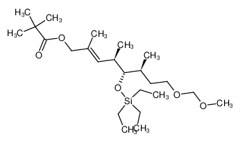 381246-94-2 2,2-dimethylpropionic acid (4R,5S,6S)-8-methoxymethoxy-2,4,6-trimethyl-5-(triethylsilanyloxy)-oct-2-trans-enyl ester