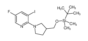 2-(3-((tert-Butyldimethylsilyloxy)methyl)-pyrrolidin-1-yl)-5-fluoro-3-iodopyridine