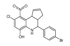 4-(4-bromophenyl)-8-chloro-9-nitro-3a,4,5,9b-tetrahydro-3H-cyclopenta[c]quinolin-6-ol 6034-53-3