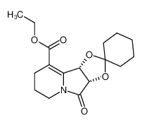 129390-59-6 (1S,2R)-1,2-(cyclohexylidenedioxy)-8-(ethoxycarbonyl)indolizid-8-en-3-one