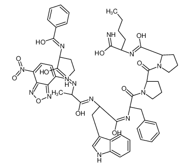 161238-74-0 structure, C56H65N13O11