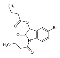 (5-bromo-1-butanoyl-2-oxo-3H-indol-3-yl) butanoate 99304-35-5