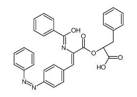 (2S)-2-[(E)-2-benzamido-3-(4-phenyldiazenylphenyl)prop-2-enoyl]oxy-3-phenylpropanoic acid 133658-51-2