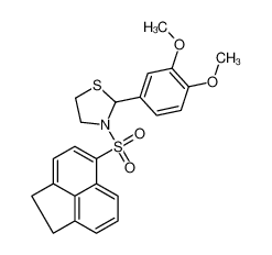 3-(1,2-Dihydro-5-acenaphthylenylsulfonyl)-2-(3,4-dimethoxyphenyl) -1,3-thiazolidine 477516-13-5