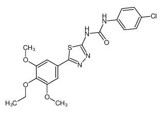 125766-55-4 spectrum, 1-(4-Chloro-phenyl)-3-[5-(4-ethoxy-3,5-dimethoxy-phenyl)-[1,3,4]thiadiazol-2-yl]-urea