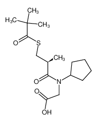 (S)-N-cyclopentyl-N-[3-[(2,2-dimethyl-1-oxopropyl)thio]-2-methyl-1-oxopropyl]glycine 81045-50-3