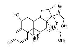 [(6R,8S,9R,10S,11S,13S,14S,16R,17R)-9-fluoro-6,11-dihydroxy-17-(2-hydroxyacetyl)-10,13,16-trimethyl-3-oxo-6,7,8,11,12,14,15,16-octahydrocyclopenta[a]phenanthren-17-yl] propanoate 91677-33-7