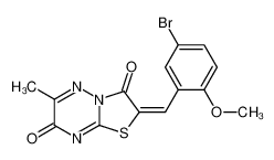 (2Z)-2-(5-Bromo-2-methoxybenzylidene)-6-methyl-7H-[1,3]thiazolo[3 ,2-b][1,2,4]triazine-3,7(2H)-dione 1239513-63-3