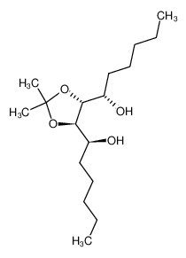 111846-59-4 (4R,5R,1'S)-4,5-bis-(1'-hydroxyhex-1'-yl)-2,2-dimethyl-1,3-dioxolane