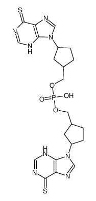 bis[[3-(6-sulfanylidene-3H-purin-9-yl)cyclopentyl]methyl] hydrogen phosphate 19083-33-1