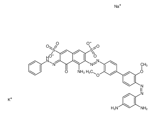 potassium,sodium,(6Z)-4-amino-3-[[4-[4-[(2,4-diaminophenyl)diazenyl]-3-methoxyphenyl]-2-methoxyphenyl]diazenyl]-5-oxo-6-(phenylhydrazinylidene)naphthalene-2,7-disulfonate 84100-78-7