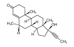 (6S,8R,9S,10R,13S,14S,17S)-17-hydroxy-6,10,13-trimethyl-17-prop-1-ynyl-2,6,7,8,9,11,12,14,15,16-decahydro-1H-cyclopenta[a]phenanthren-3-one 79-64-1