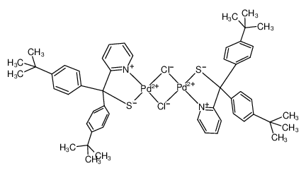 195820-99-6 structure, C52H62Cl2N2Pd2S2++