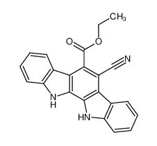 210470-17-0 6-Cyano-11,12-dihydro-11,12-diaza-indeno[2,1-a]fluorene-5-carboxylic acid ethyl ester