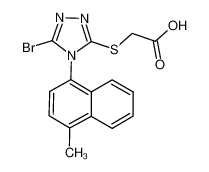 2-((5-bromo-4-(4-methylnaphthalen-1-yl)-4H-1,2,4-triazol-3-yl)thio)acetic acid