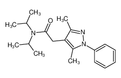 2-(3,5-dimethyl-1-phenylpyrazol-4-yl)-N,N-di(propan-2-yl)acetamide 125103-57-3