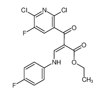 ethyl 3-p-fluoroanilino-2-(2,6-dichloro-5-fluoronicotinyl)acrylate