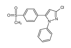 3-chloro-5-(4-methylsulfonylphenyl)-1-phenylpyrazole 189699-82-9